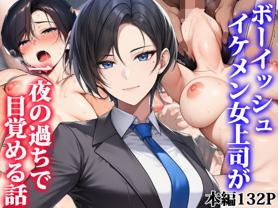 ボーイッシュイケメン女上司が一夜の過ちで目覚める話【エロ漫画】